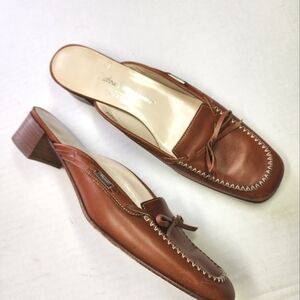 🌸Salvatore Ferragamo Brown Leather Slip-On Loafers‎